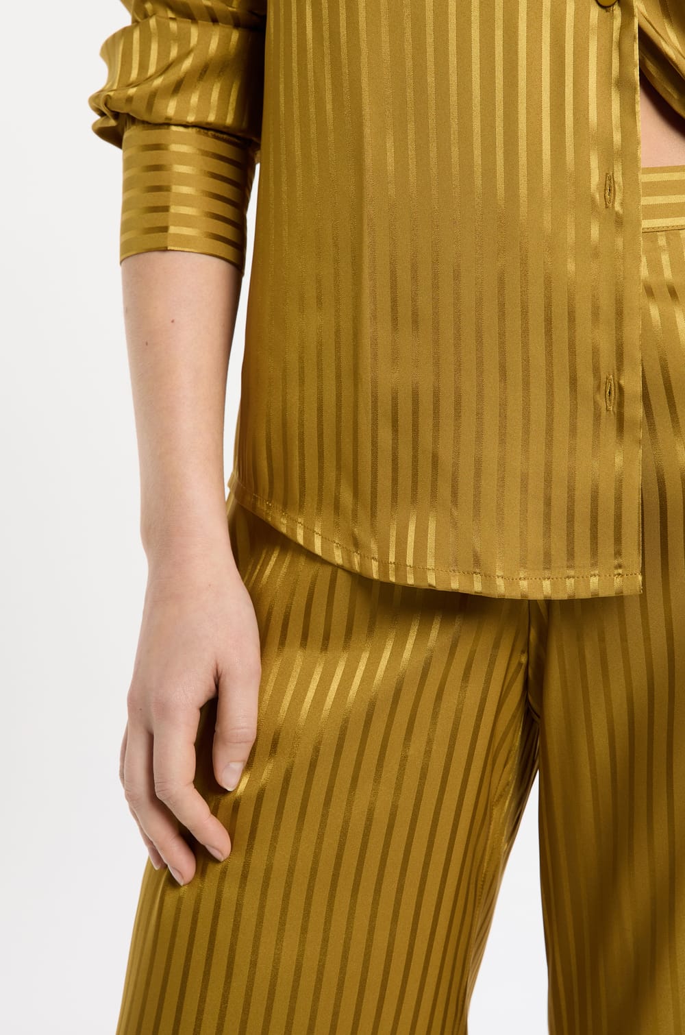 Satin Striped Pyjama Trousers;${refinementColor}