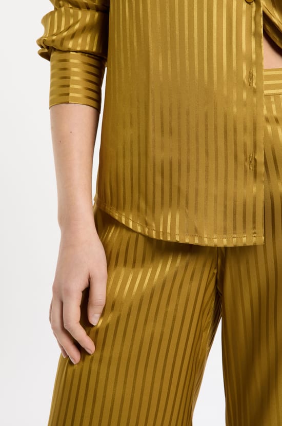 Satin Striped Pyjama Trousers;${refinementColor}