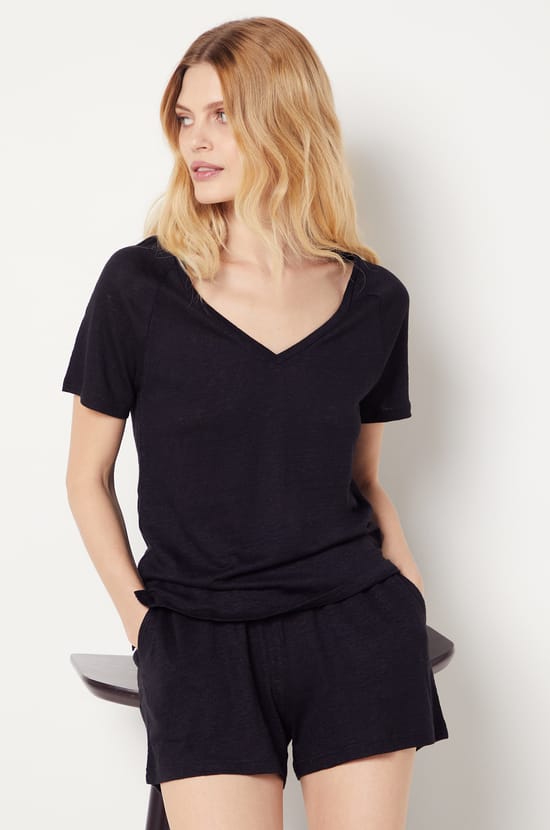 100% Linen Shorts;${refinementColor}