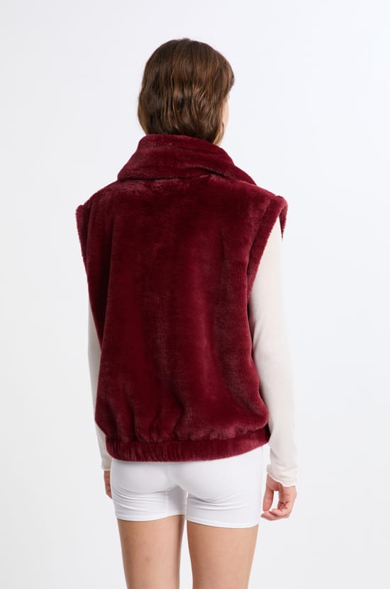 Gilet sans manches effet polaire;${refinementColor}