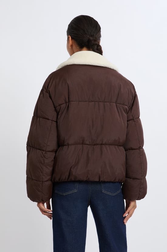 Short Quilted Puffer Jacket;${refinementColor}