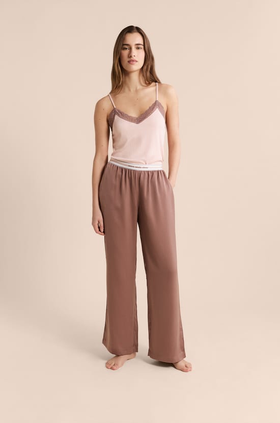 Pyjama Trousers with Elastic Waist "move, smile, sleep;${refinementColor}