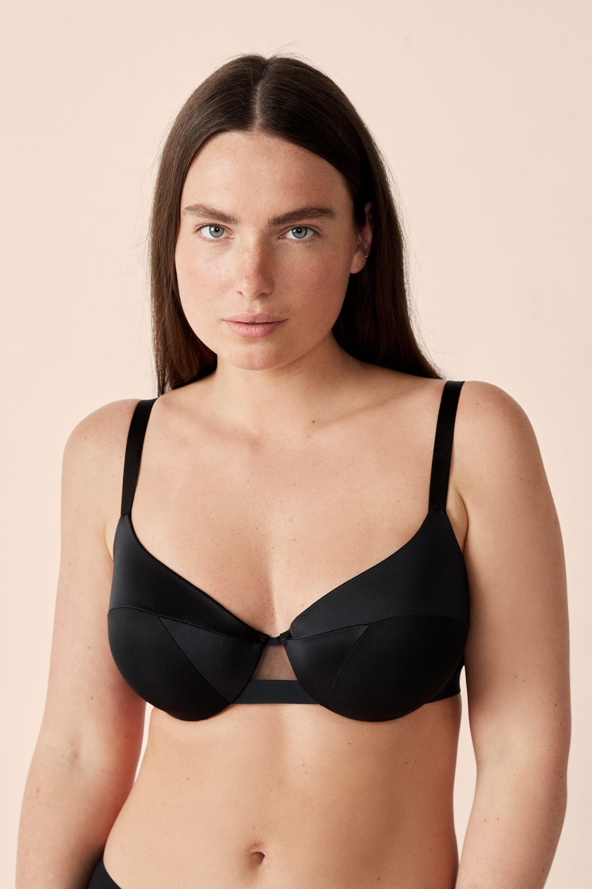 Soutien-gorge Well Dentellissime Demi-coques 95C Moka/blanc - Neuf Avec étiquettes