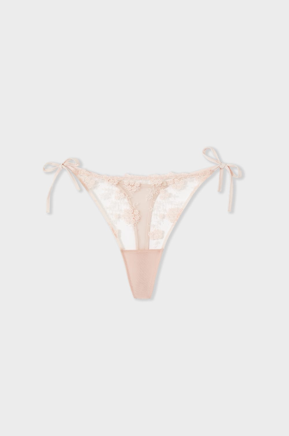 Tanga de hilo de tul bordado;${refinementColor}