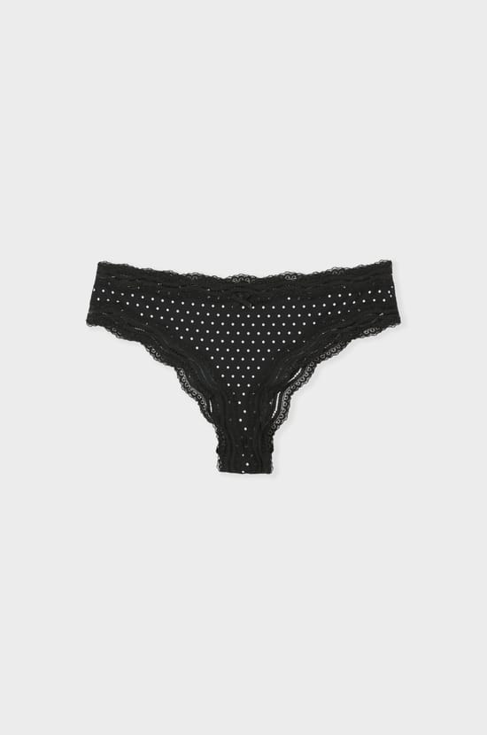 Tanga mit Spitzenr&auml;ndern aus Mikrofaser;${refinementColor}