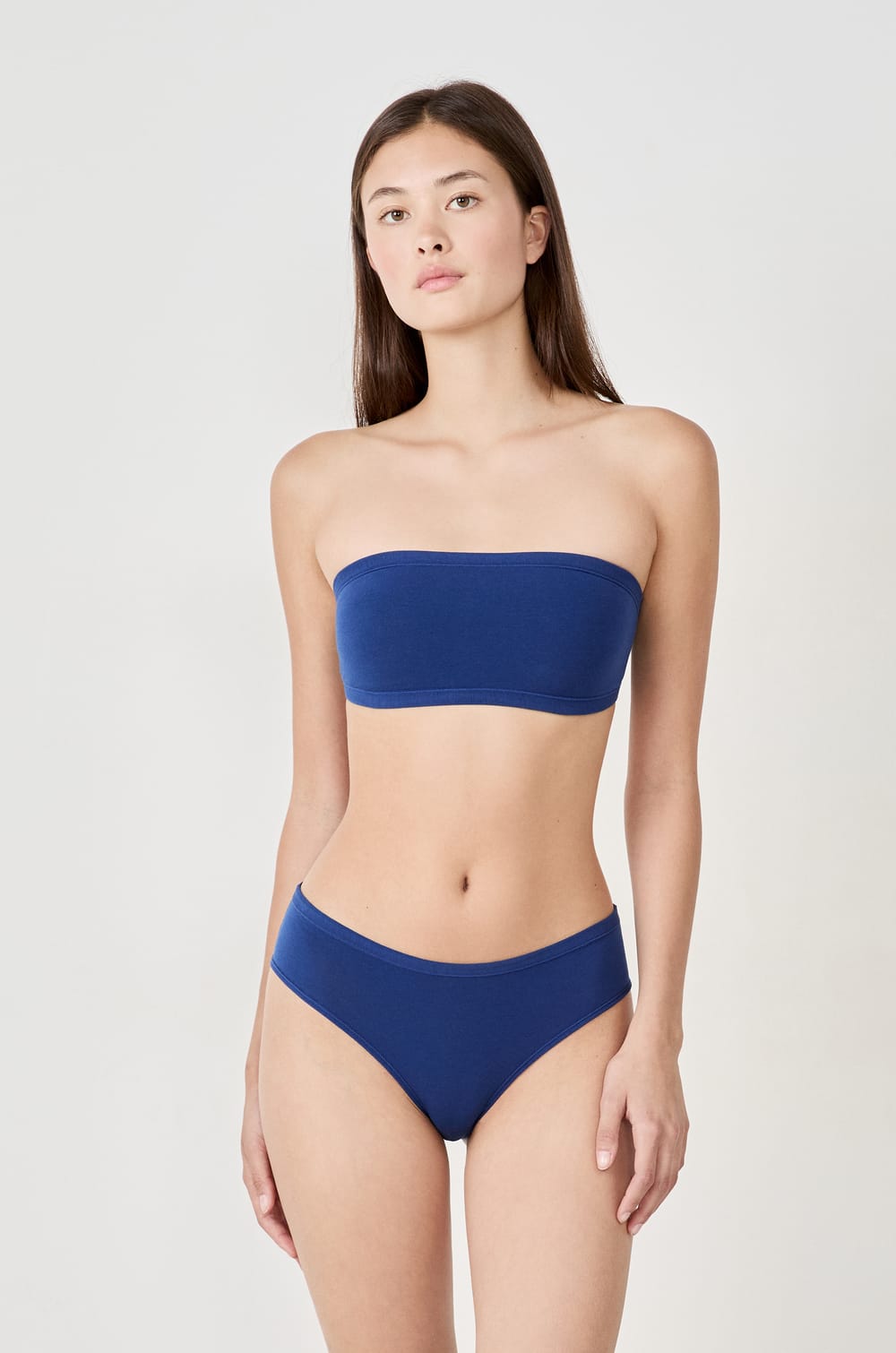 Bra de algodón bandeau sin aros;${refinementColor}