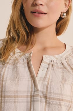 Chemise &agrave; motifs en coton;${refinementColor}