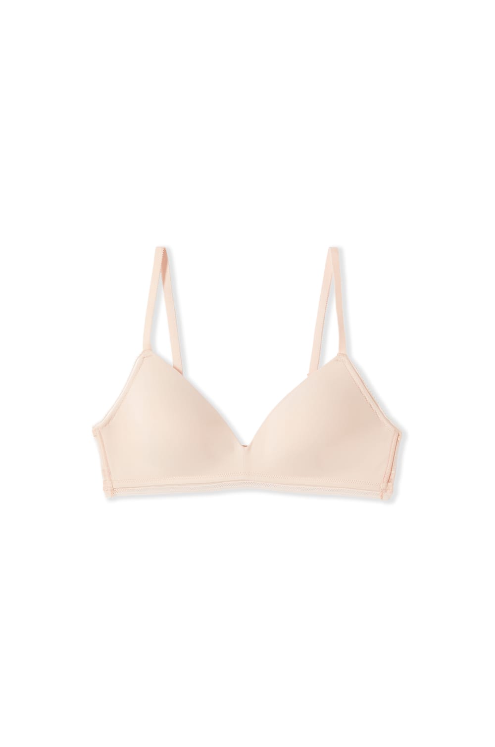 Soutien-gorge triangle sans armatures avec d&eacute;tails en dentelle;${refinementColor}