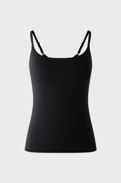 Microfibre top with built-in bralette;${refinementColor}