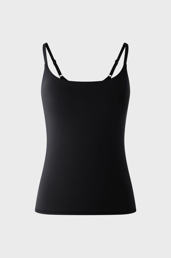 Microfibre top with built-in bralette;${refinementColor}