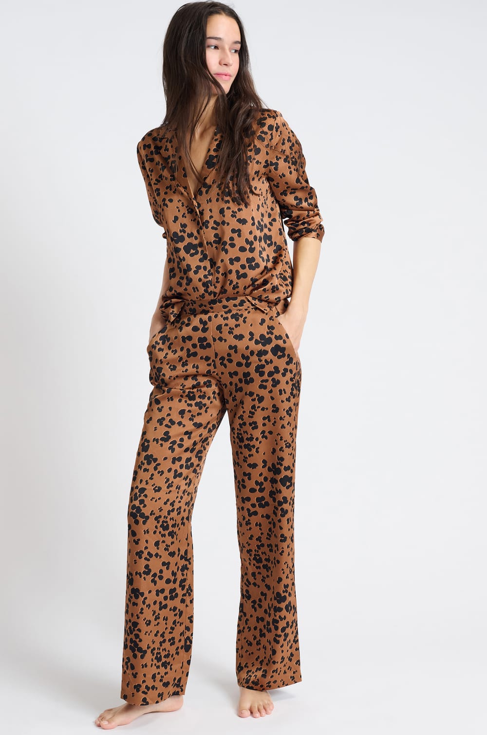 Pantalon de pyjama à imprimés;${refinementColor}