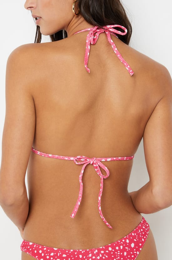 Triangle Bikini Top with Jewel Detail;${refinementColor}