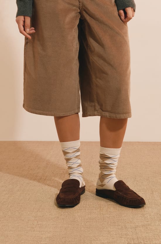 Chaussettes &agrave; motifs argyle avec coton;${refinementColor}