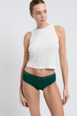 Panty tipo boxer de microfibra motivos de encaje ;${refinementColor}