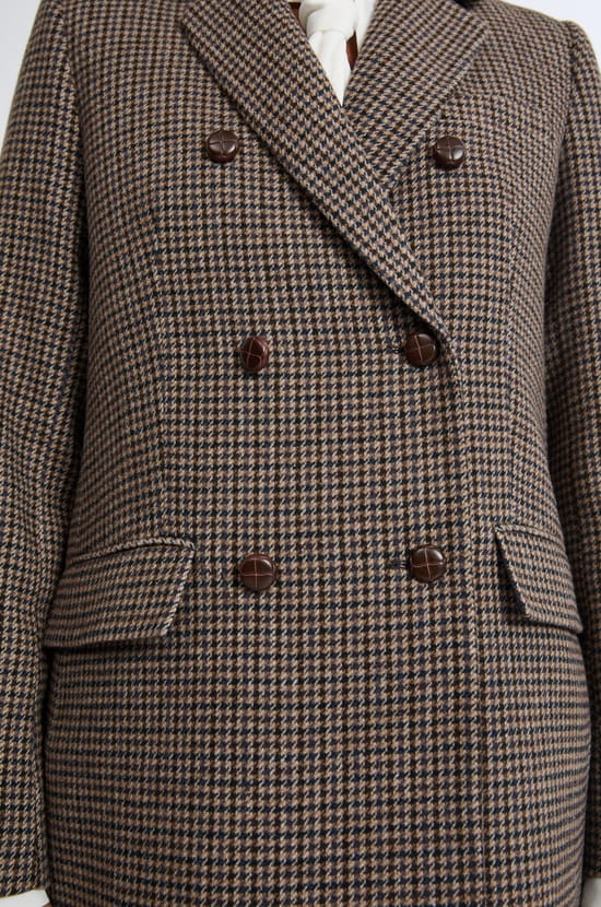 Veste blazer à carreaux;${refinementColor}
