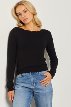 Boat Neck Sweater;${refinementColor}