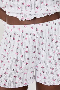 Short de pyjama avec motif fleurs;${refinementColor}