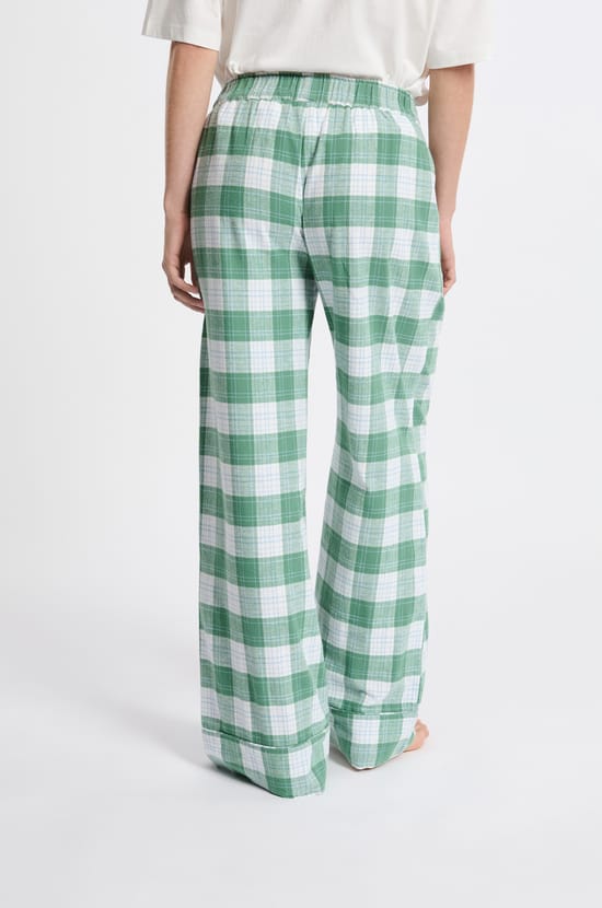 Cotton Plaid Pajama Pants;${refinementColor}