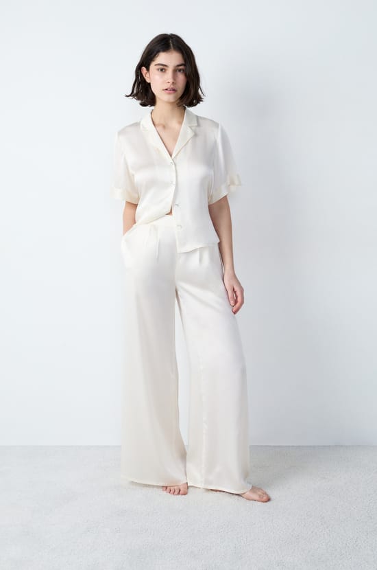 Pyjama-Hose aus Seide;${refinementColor}