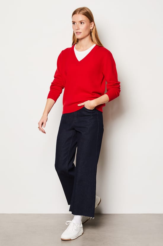 Pull col V 100% cachemire;${refinementColor}