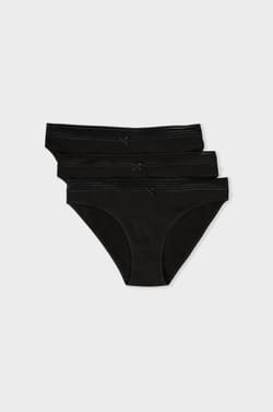 Lot de 3 culottes en coton et dentelle;${refinementColor}