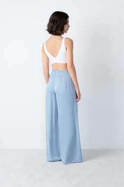 Wide-Cut Satin Pants;${refinementColor}