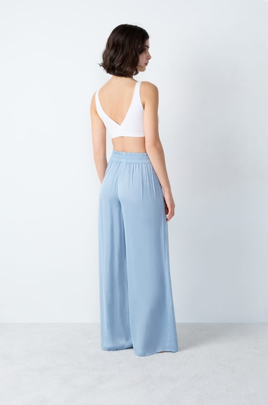 Wide-Cut Satin Pants;${refinementColor}