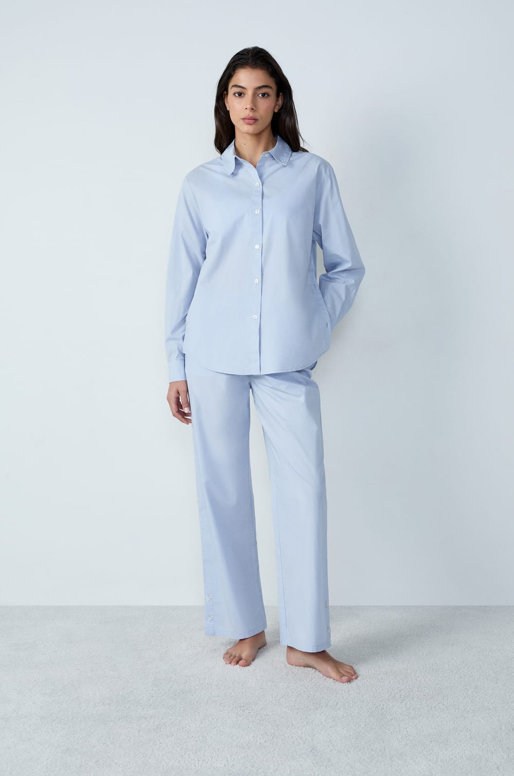 Chemise de pyjama en coton;${refinementColor}