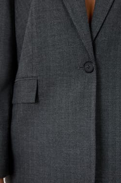 Blazer jacket with buttons;${refinementColor}