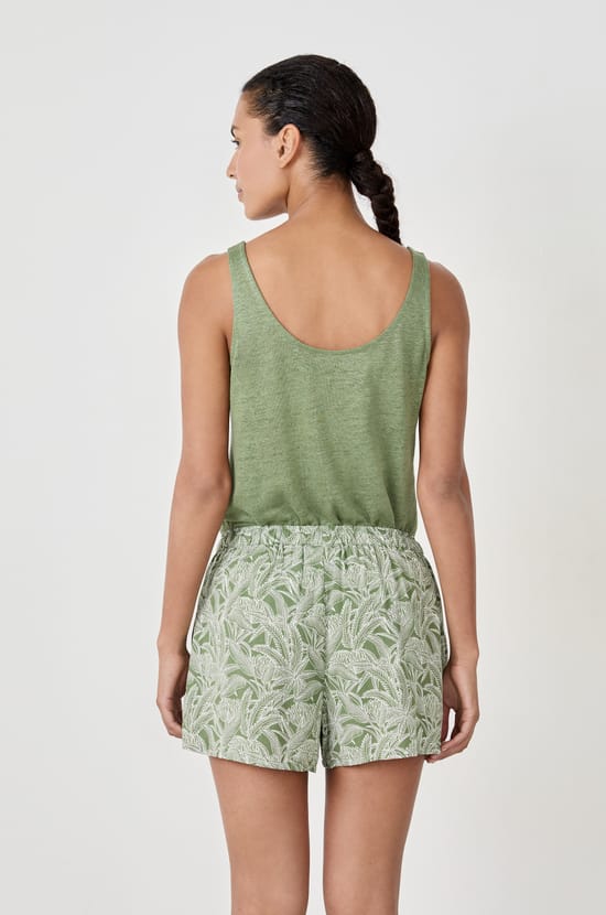 Printed Pajama Shorts;${refinementColor}