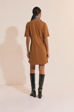 Robe courte en coton;${refinementColor}