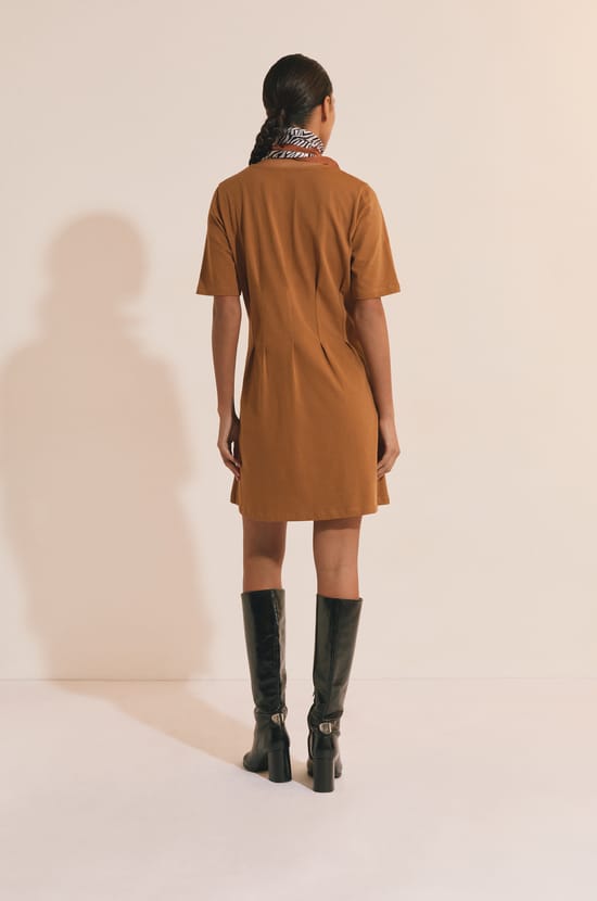 Vestido corto de algod&oacute;n;${refinementColor}