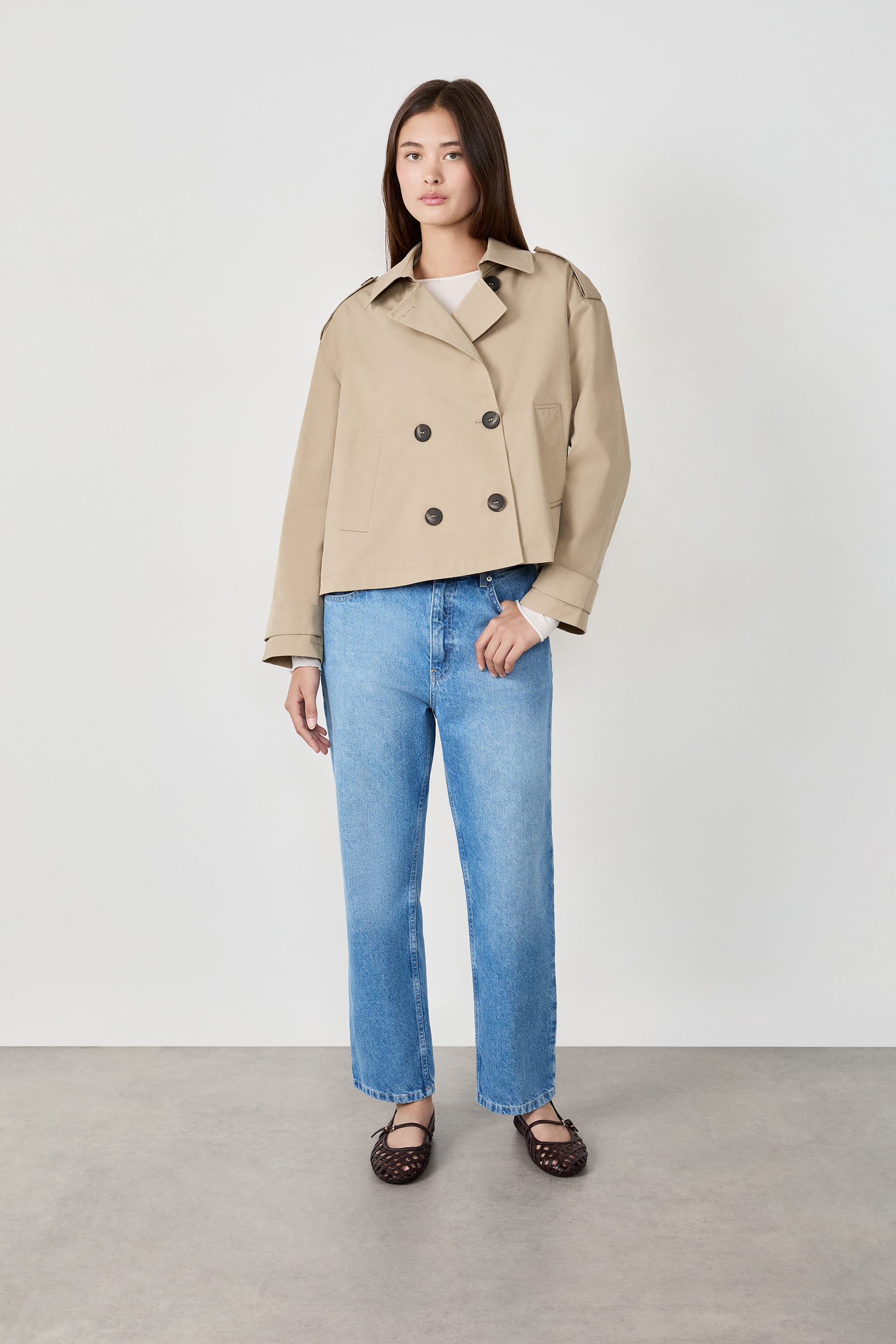 Short Trench Coat - SAMPAN - PRET A TEINDRE - ETAM