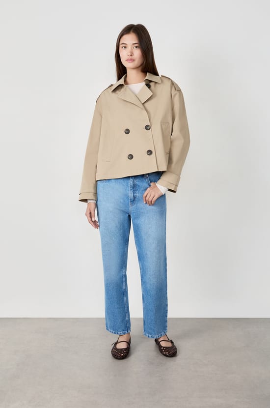 Short Trench Coat;${refinementColor}