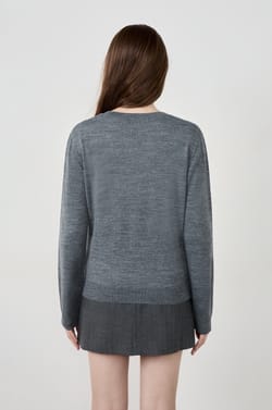 Pull manches longues avec laine;${refinementColor}