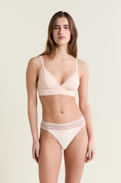 Culotte en dentelle et microfibre;${refinementColor}