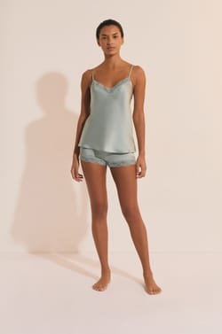 Caraco en soie d&eacute;tails dentelle;${refinementColor}