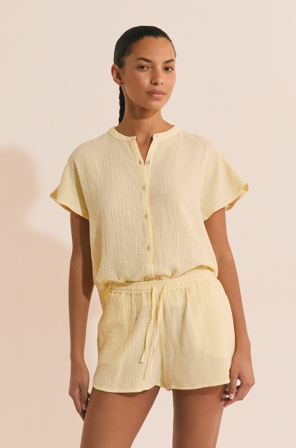 Short de pyjama en coton;${refinementColor}