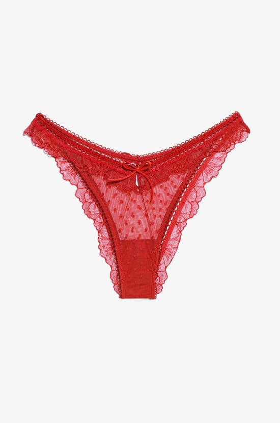 Culotte en tulle et dentelle;${refinementColor}