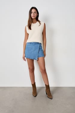 Denim Skort;${refinementColor}