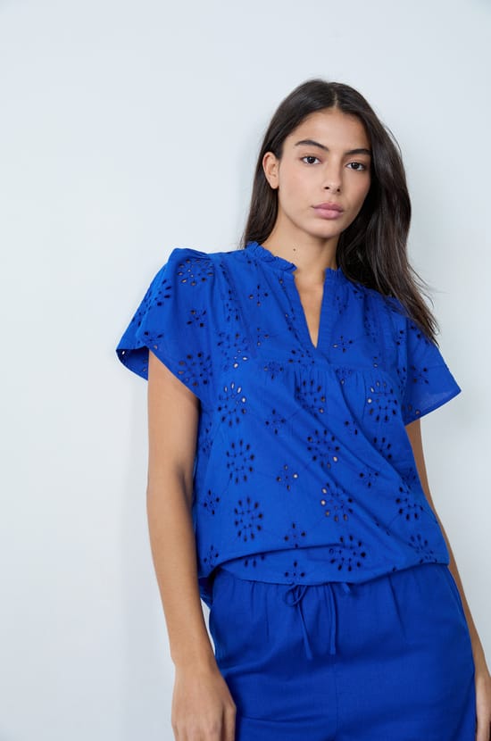 Broderie Anglaise Top;${refinementColor}