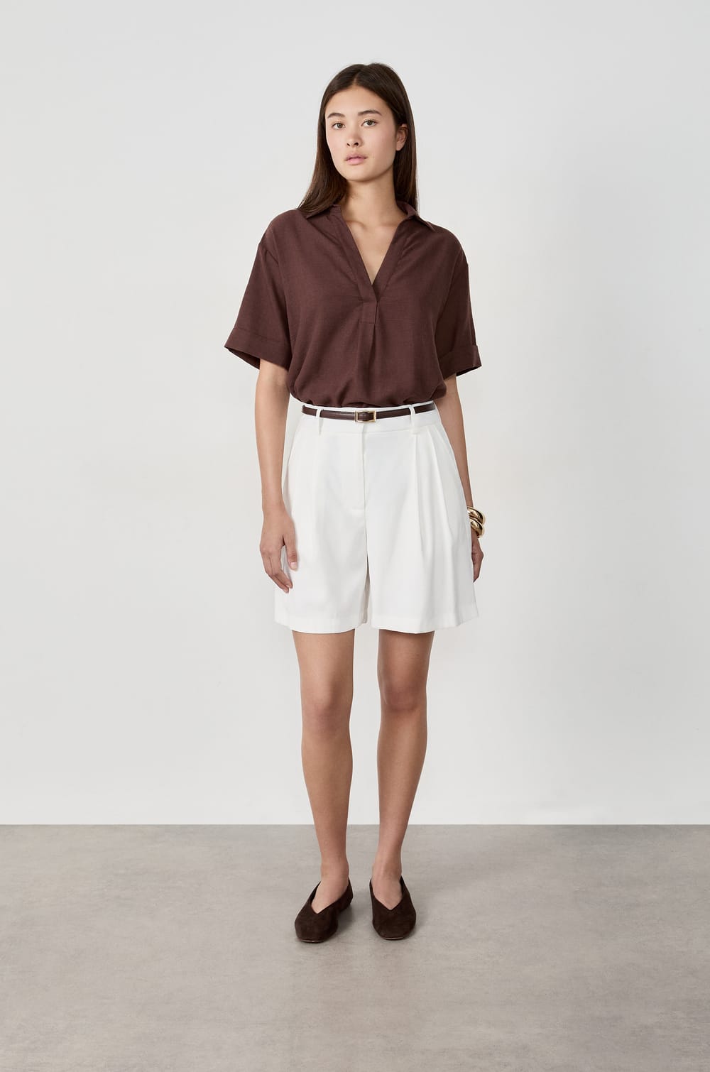 Blouse col V;${refinementColor}