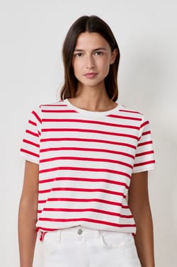 T-shirt manches courtes marinière;${refinementColor}
