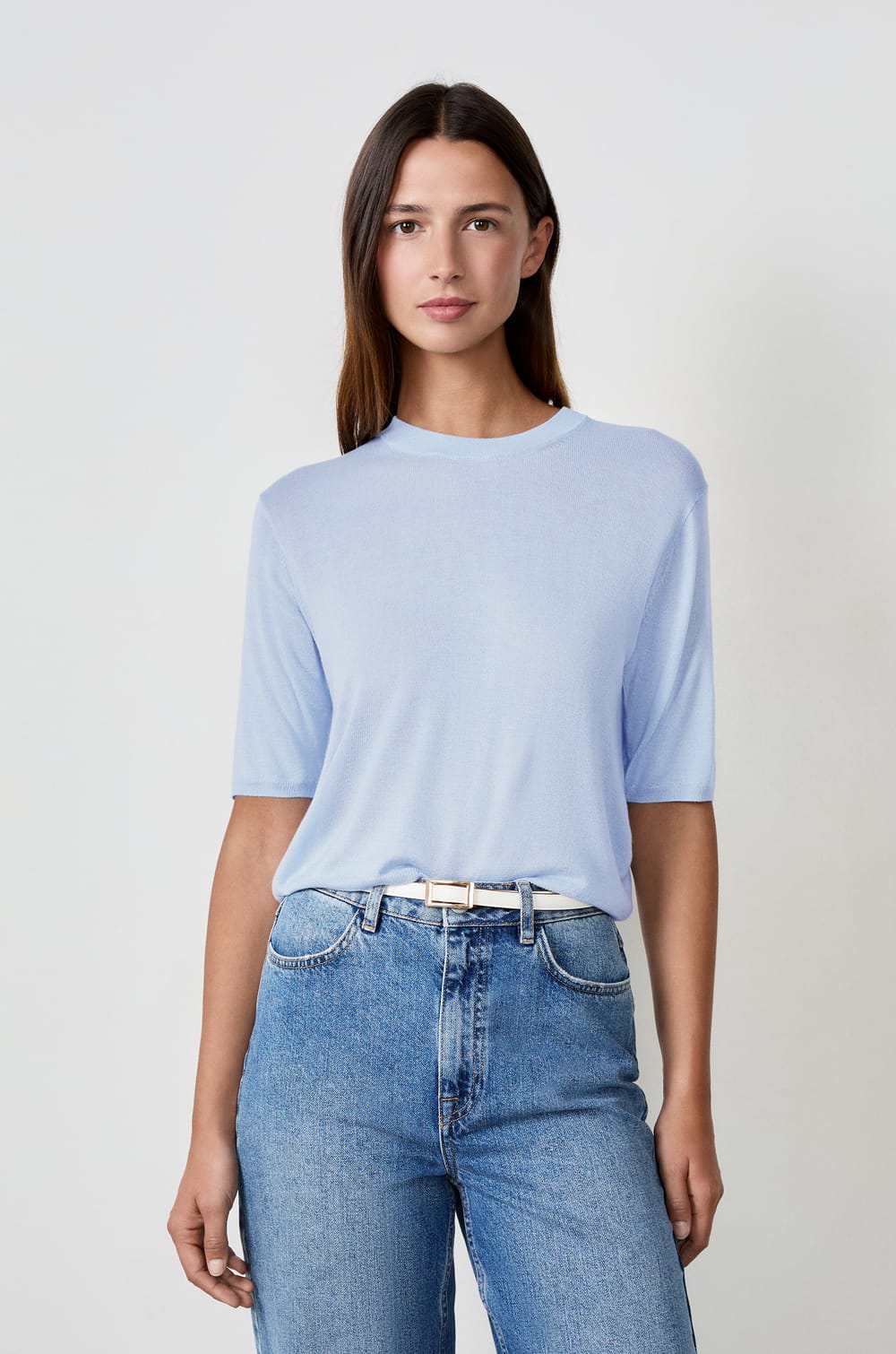 Pull manches courtes;${refinementColor}