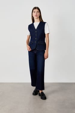 Gilet sans manches &agrave; boutons;${refinementColor}