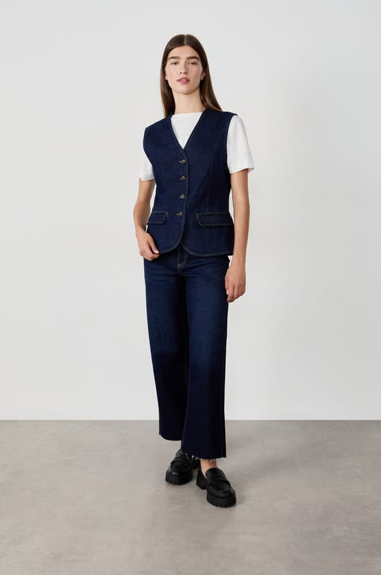 Sleeveless Button Cardigan;${refinementColor}