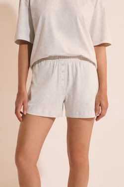 Boyfriend Cotton Pyjama Shorts;${refinementColor}