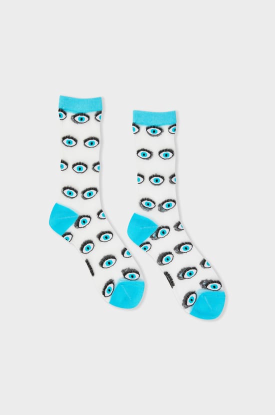 Chaussettes transparentes à motifs yeux Coucou Suzette;${refinementColor}