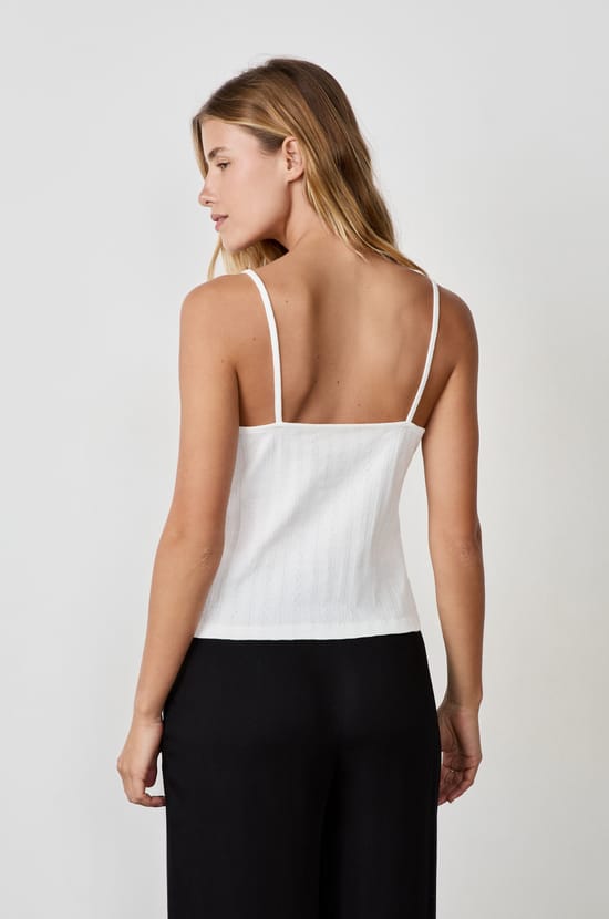 Cotton Tank Top with Thin Straps;${refinementColor}