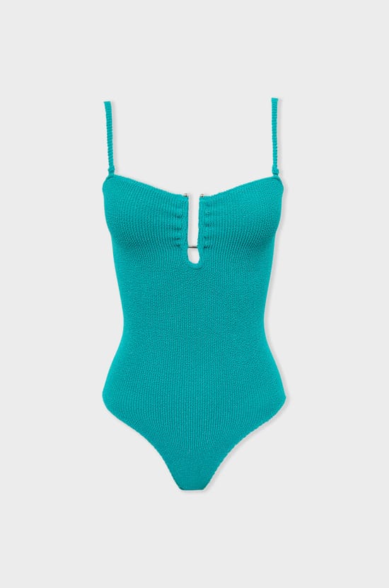Maillot de bain 1 pi&egrave;ce extensible avec bijou m&eacute;tallique;${refinementColor}